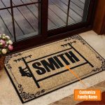 Personalized Lineman Non-Slip Rubber Doormat for Home or Office