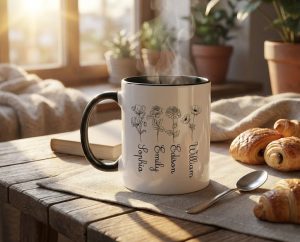 Custom Birth Flower Mug: Perfect Plant Mom Gift