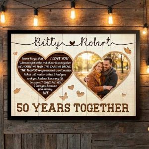 Alternative view of Personalized Anniversary I Had You Photo Poster Gift