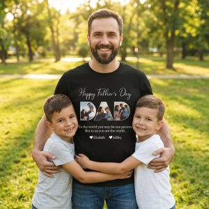 Alternative view of Personalized Father’s Day Unisex T-Shirt – Dad, You Are My Whole World