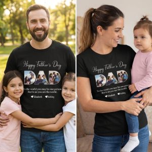 personalized fathers day unisex t shirt dad you are my whole world 1766675010889