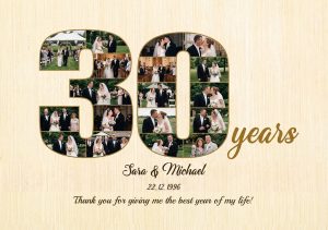 30th wedding anniversary gift custom photo collage canvas 1773069680759