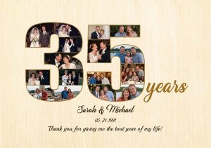 35th wedding anniversary gift custom photo collage canvas 1772899281735