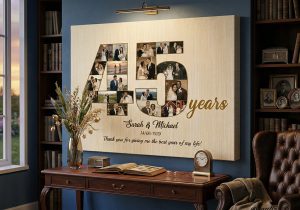 45th wedding anniversary gift custom photo collage canvas 1772523392547