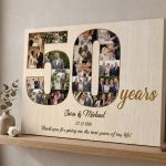 50th Wedding Anniversary Gift - Custom Photo Collage Canvas