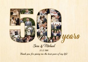 50th wedding anniversary gift custom photo collage canvas 1772685179947