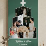 Christian Wedding Anniversary Canvas | Custom Photo Collage