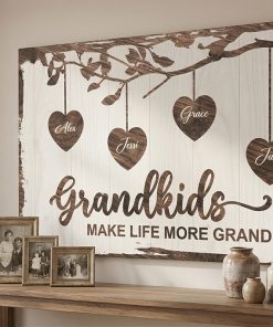 Personalized Apparel and Gifts for Families and Friends 20 Alternative view of Grandkids Canvas Gifts: Custom Name Gifts & Home Decor