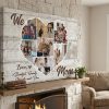 mom photo collage canvas personalized heart keepsake 1774253623130