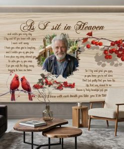 Personalized Apparel and Gifts for Families and Friends 16 Alternative view of Personalized As I Sit in Heaven Memorial Canvas, Memorial In Heaven Canvas