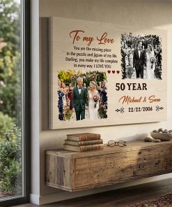 Alternative view of To My Love Canvas: Personalized Anniversary Gift