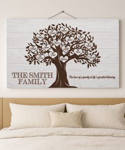 EraSkull 20 Alternative view of Personalized Family Tree Canvas Sign - the love of a family is life's greatest blessing