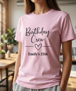 Custom Birthday Group Shirts | Personalized Birthday Gift for Girl, Birthday Squad Shirt