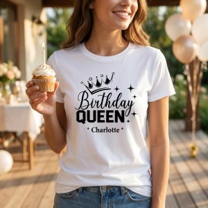 Birthday Queen Personalized Matching Group Party Shirts