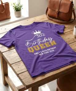 Personalized Birthday Queen Shirt | Custom Age Tee