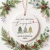 personalized first christmas engaged ornament keepsake engaged christmas ornament 1789648672642