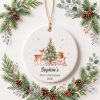 personalized first christmas ornament custom name cute woodland animals ornament 1790176978373