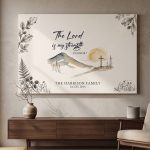Personalized "The Lord Is My Strength" Christian Canvas, christian canvas art